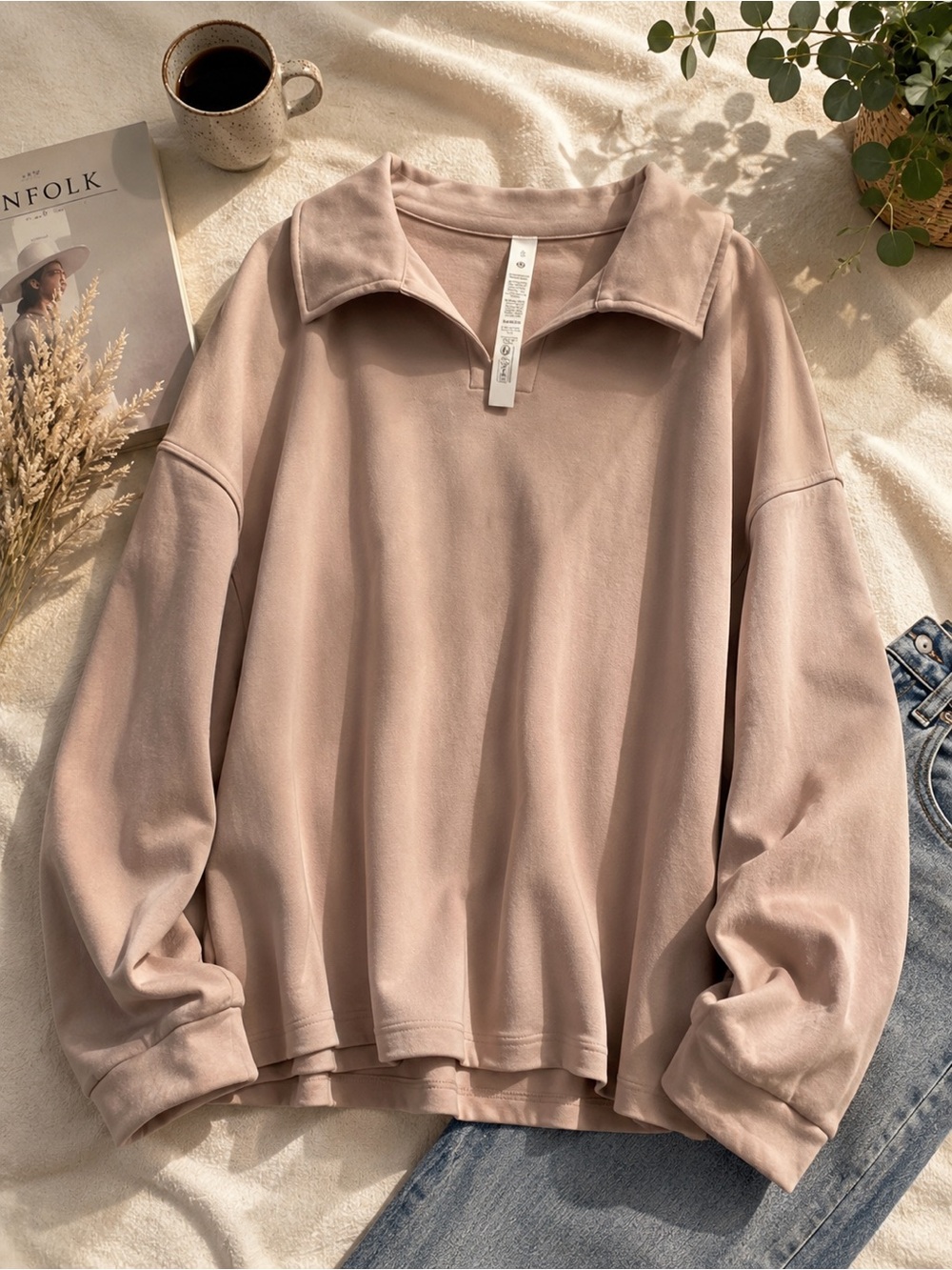 NWT Lululemon Softstreme Pique Oversized Polo in Mink